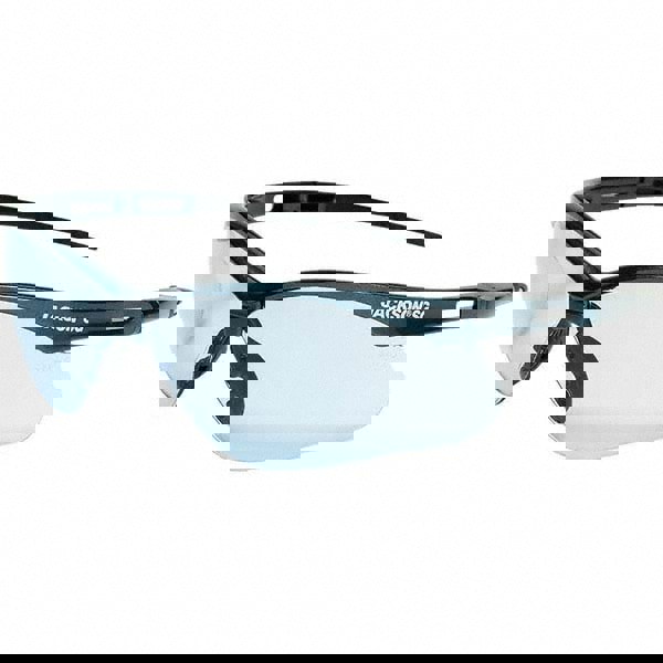 Safety Glass: Scratch-Resistant, Polycarbonate, Blue Lenses, Full-Framed, UV Protection